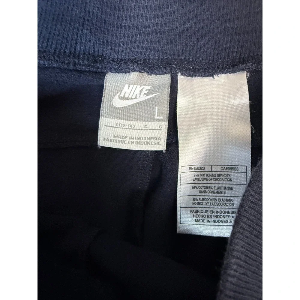 Nike Knee-Length Shorts Youth L Blue Drawstring‎ Embroidered Logo